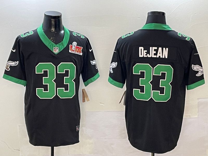 Men Philadelphia Eagles #33 DeJean Black Retro three generations 2025 Nike Limited NFL Jersey style 1->san diego padres->MLB Jersey